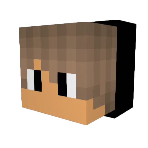 x9dokrl Minecraft avatar head, 3D render