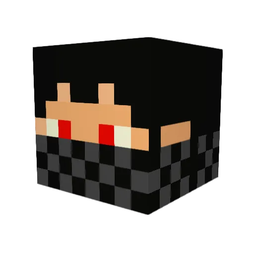 xA3K1 Minecraft avatar head, 3D render