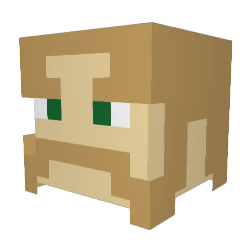 xA4ron Minecraft avatar head, 3D render