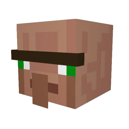 xAJxE Minecraft avatar head, 3D render