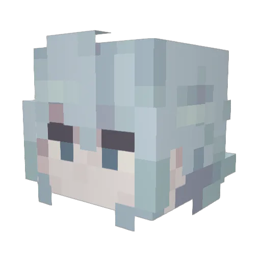 xALFAAx Minecraft avatar head, 3D render