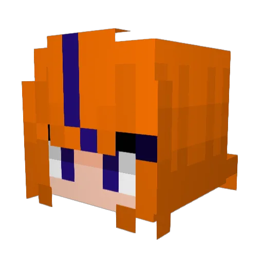 xAPKx Minecraft avatar head, 3D render