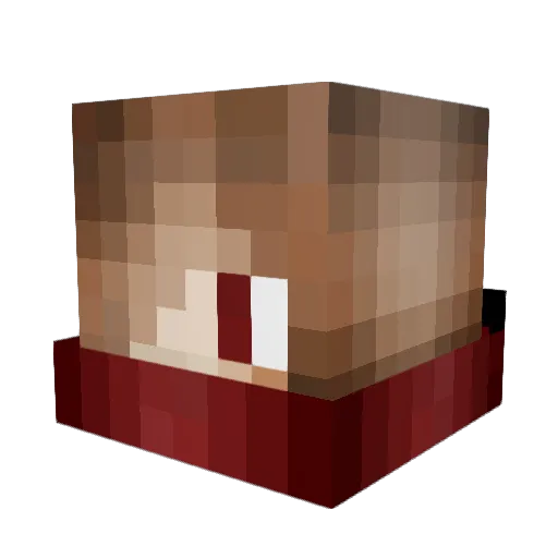 xAappix Minecraft avatar head, 3D render