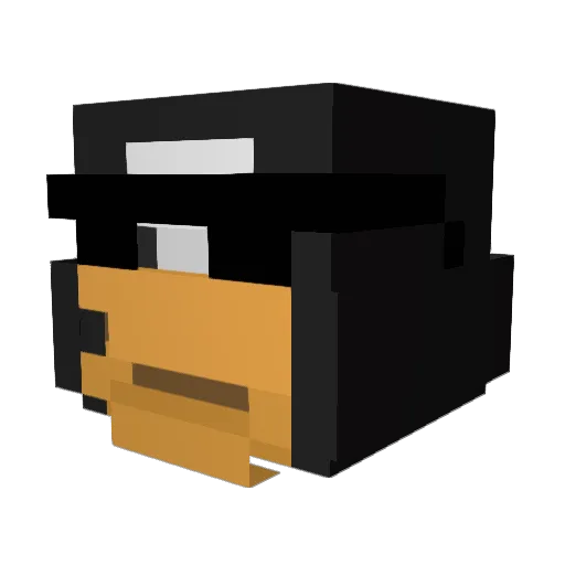 xAdam Minecraft avatar head, 3D render