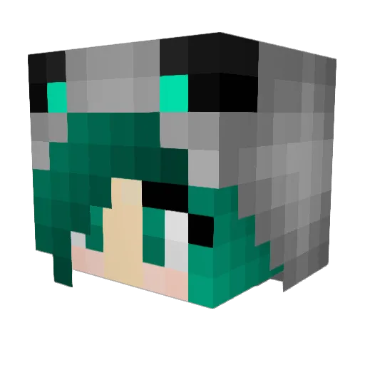 xAdinax Minecraft avatar head, 3D render