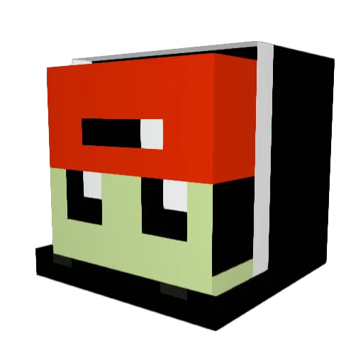 xAdokx Minecraft avatar head, 3D render