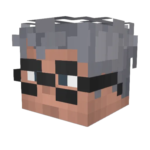 xAdriian Minecraft avatar head, 3D render