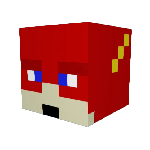 xAeronzZ Minecraft avatar head, 3D render
