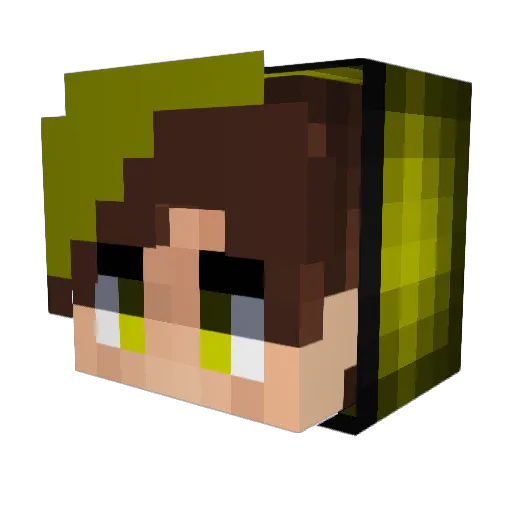 xAhmetHD Minecraft avatar head, 3D render