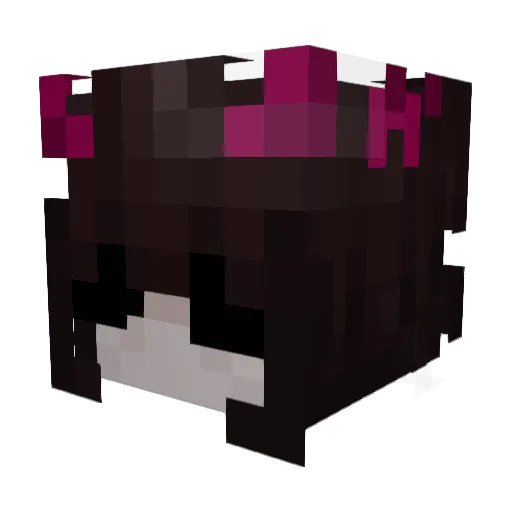 xAkari666 Minecraft avatar head, 3D render