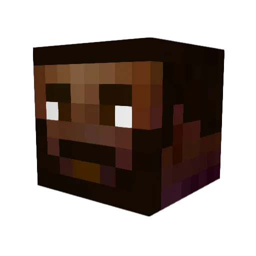 xAkeem Minecraft avatar head, 3D render