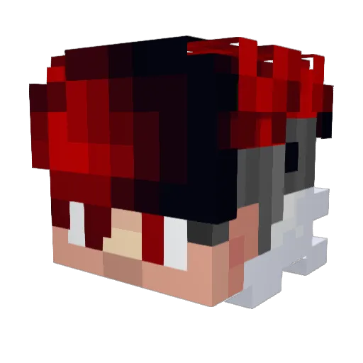 xAkilli Minecraft avatar head, 3D render