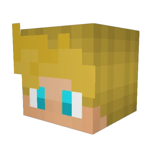xAlbx Minecraft avatar head, 3D render
