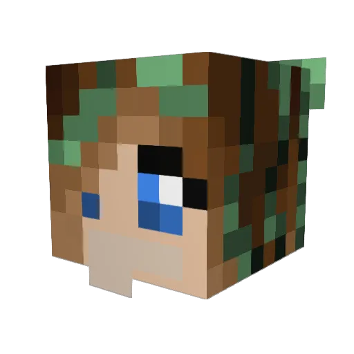 xAleciax Minecraft avatar head, 3D render