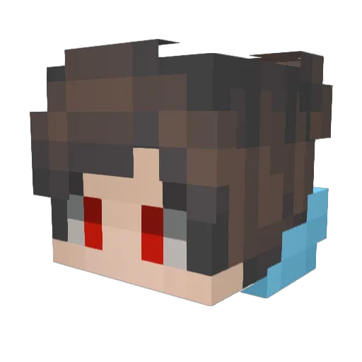 xAleejkEx Minecraft avatar head, 3D render