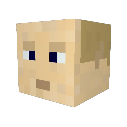 xAleks1998 Minecraft avatar head, 3D render