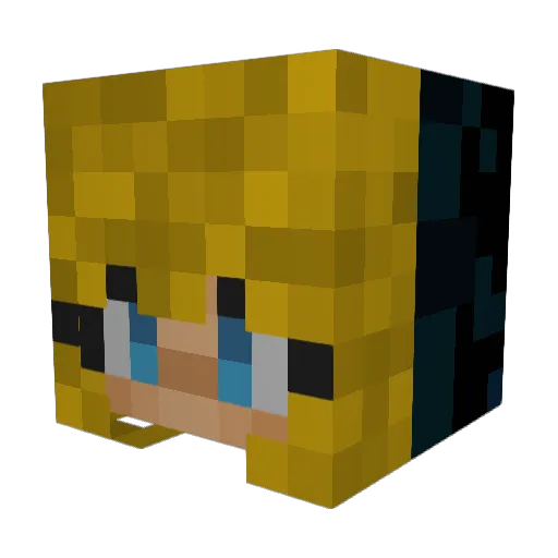 xAlexaxx Minecraft avatar head, 3D render