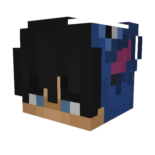 xAlkas Minecraft avatar head, 3D render