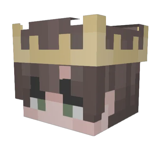 xAlqha Minecraft avatar head, 3D render