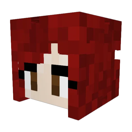 xAmentx Minecraft avatar head, 3D render