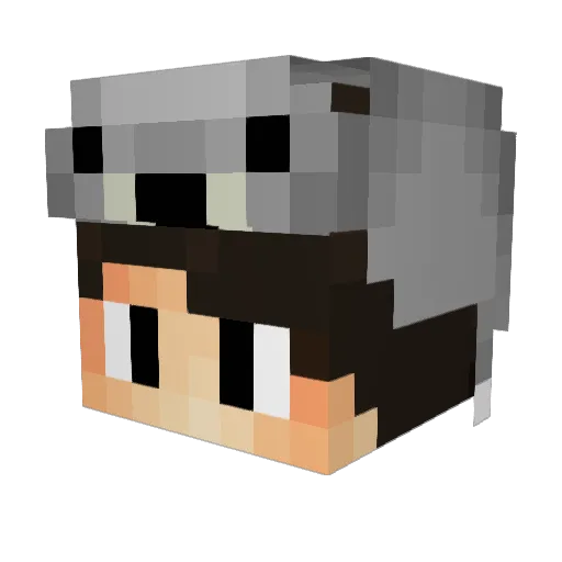 xAmoeba Minecraft avatar head, 3D render