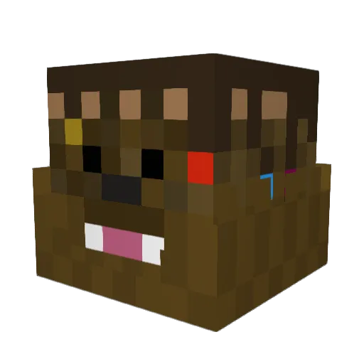 xAnddy Minecraft avatar head, 3D render