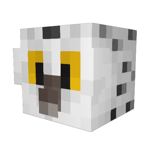 xAndreas Minecraft avatar head, 3D render