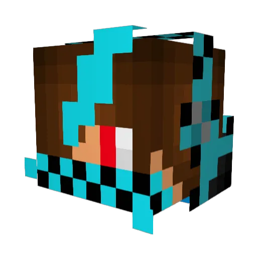 xAngelDVC Minecraft avatar head, 3D render