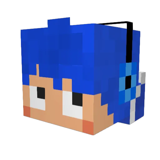 xAntiman Minecraft avatar head, 3D render