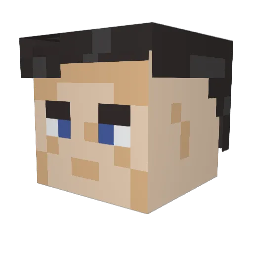 xAphex Minecraft avatar head, 3D render