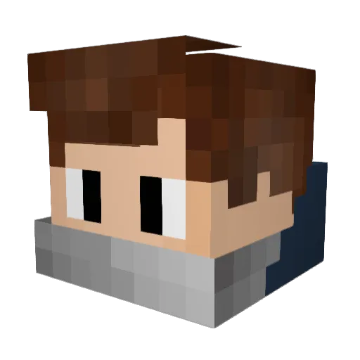 xArugula Minecraft avatar head, 3D render