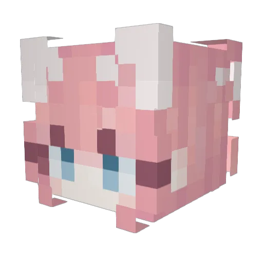 xAruqa Minecraft avatar head, 3D render