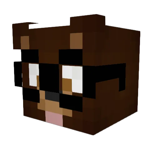 xAspiring Minecraft avatar head, 3D render