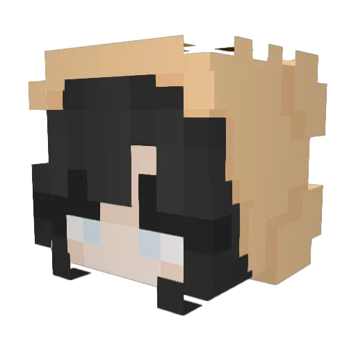 xAstrid Minecraft avatar head, 3D render