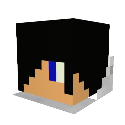 xAtaxia19 Minecraft avatar head, 3D render