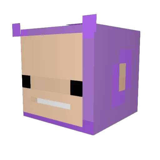 xAttackMonkey Minecraft avatar head, 3D render