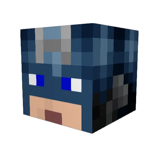 xAuxiliary Minecraft avatar head, 3D render