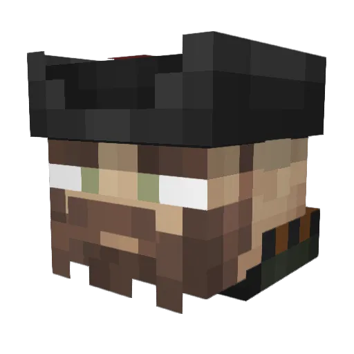 xAvalos Minecraft avatar head, 3D render