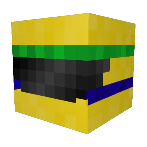 xAyrton Minecraft avatar head, 3D render