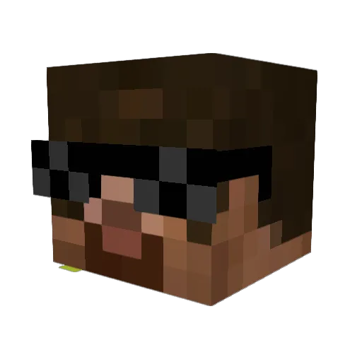 xAyrtonFB Minecraft avatar head, 3D render