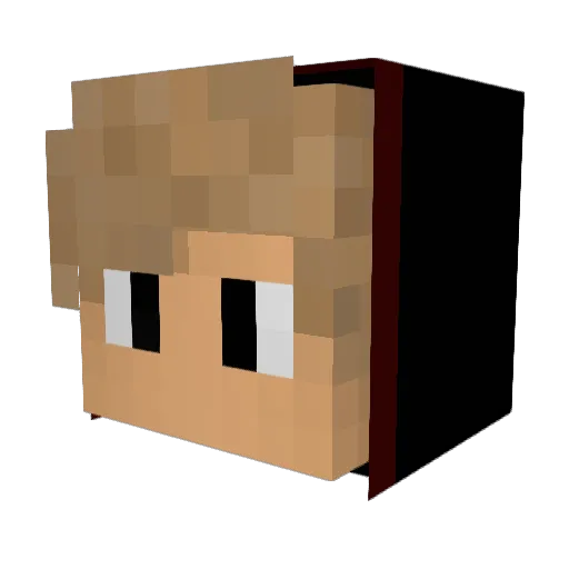xAzuan Minecraft avatar head, 3D render