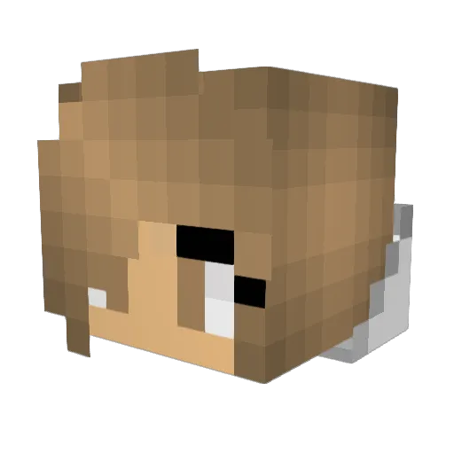 xAzulia Minecraft avatar head, 3D render