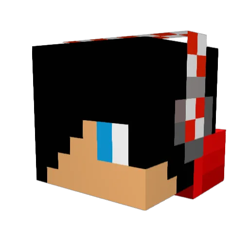xB4nderCraft Minecraft avatar head, 3D render