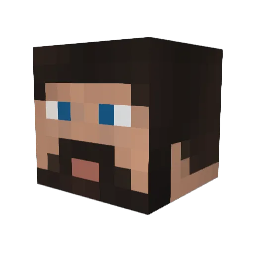xBCrafted Minecraft avatar head, 3D render