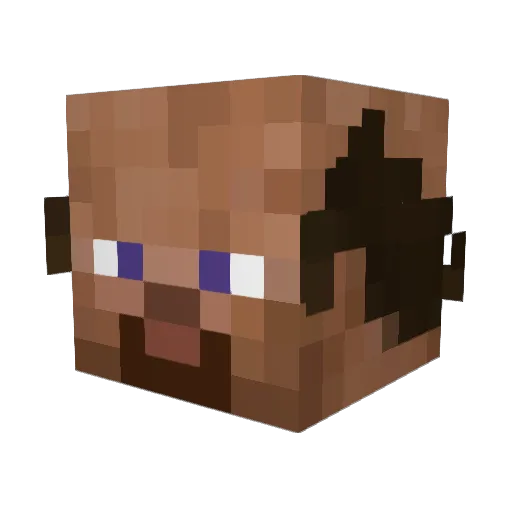 xBLUDx Minecraft avatar head, 3D render