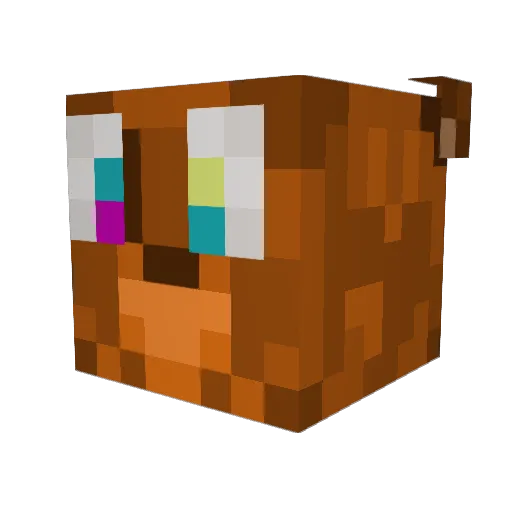 xBLUESx Minecraft avatar head, 3D render