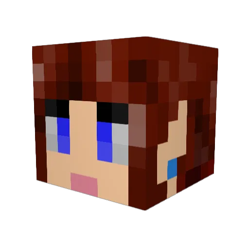 xBLueLInKx Minecraft avatar head, 3D render