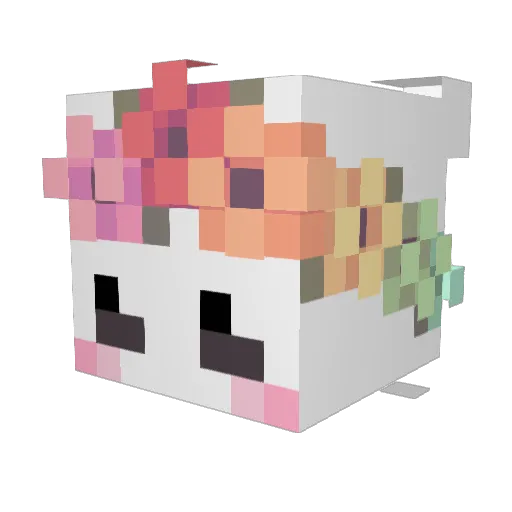 xBabu Minecraft avatar head, 3D render