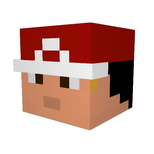 xBadmashx Minecraft avatar head, 3D render