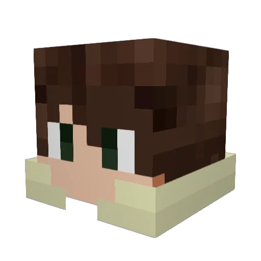 xBanri Minecraft avatar head, 3D render